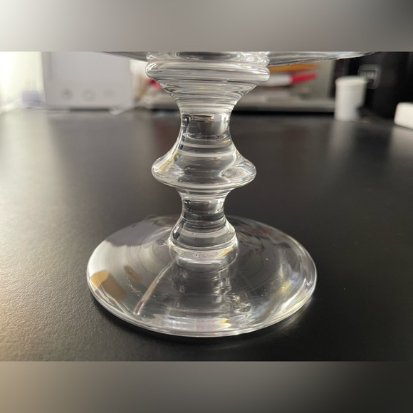 1960s MCM VAL ST. LAMBERT PLAIN STATE CRYSTAL WAFER COMPOTE DISH 6.25” DIAMETER - Picture 6 of 8